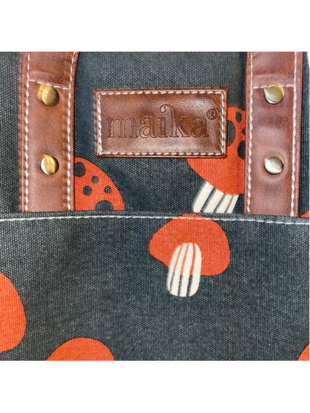 Women's Maika Crossbody Commuter Tote Bag Mushroom Mendocino Print - Picture 5 of 10